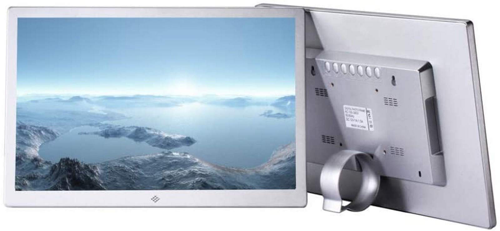 MYUYEE 15.4-Inch Digital Photo Frame, 1280X800 Full Hd Ips Screen, Hdmi Input, 1080P Video Playback, Black. (Silver-15 Inch)