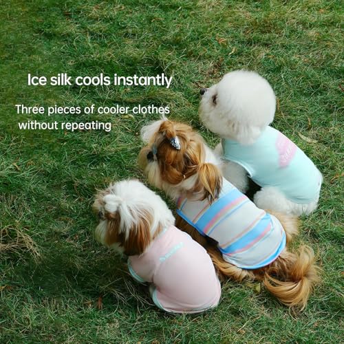 Chemise en coton doux pour chien XL t-shirt respirant à rayures roses - 7
