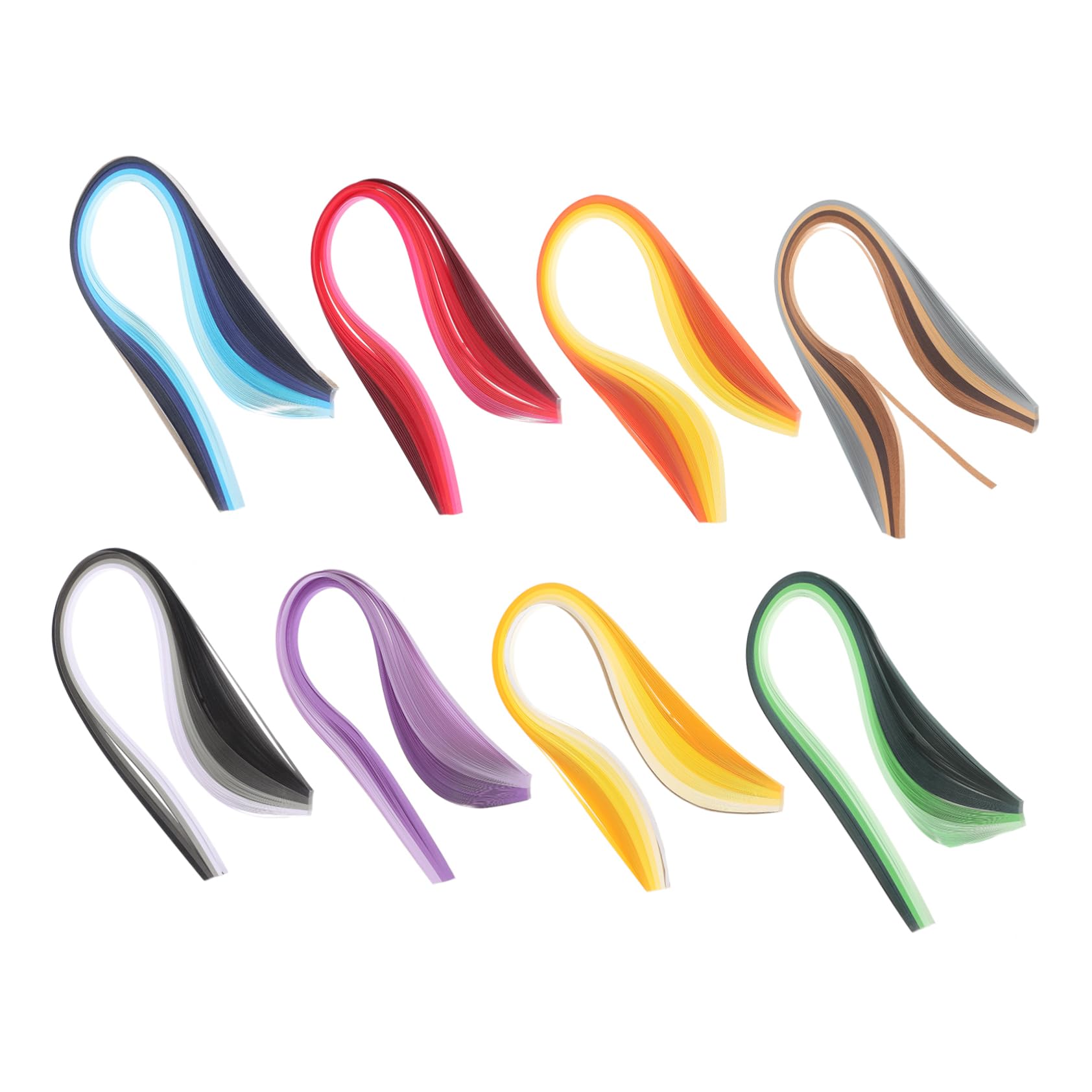 VILLCASE 8 Pack Quilling Strips DIY Paper Quilling Kit Colorful Paper Quilling Crafts Supplies