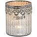 Produktbild matches21 Windlicht Kerzenglas Glas Teelichtglas Orientalisch Marokko Design Silber antik Metalldekor 1 STK Ø 10x12 cm