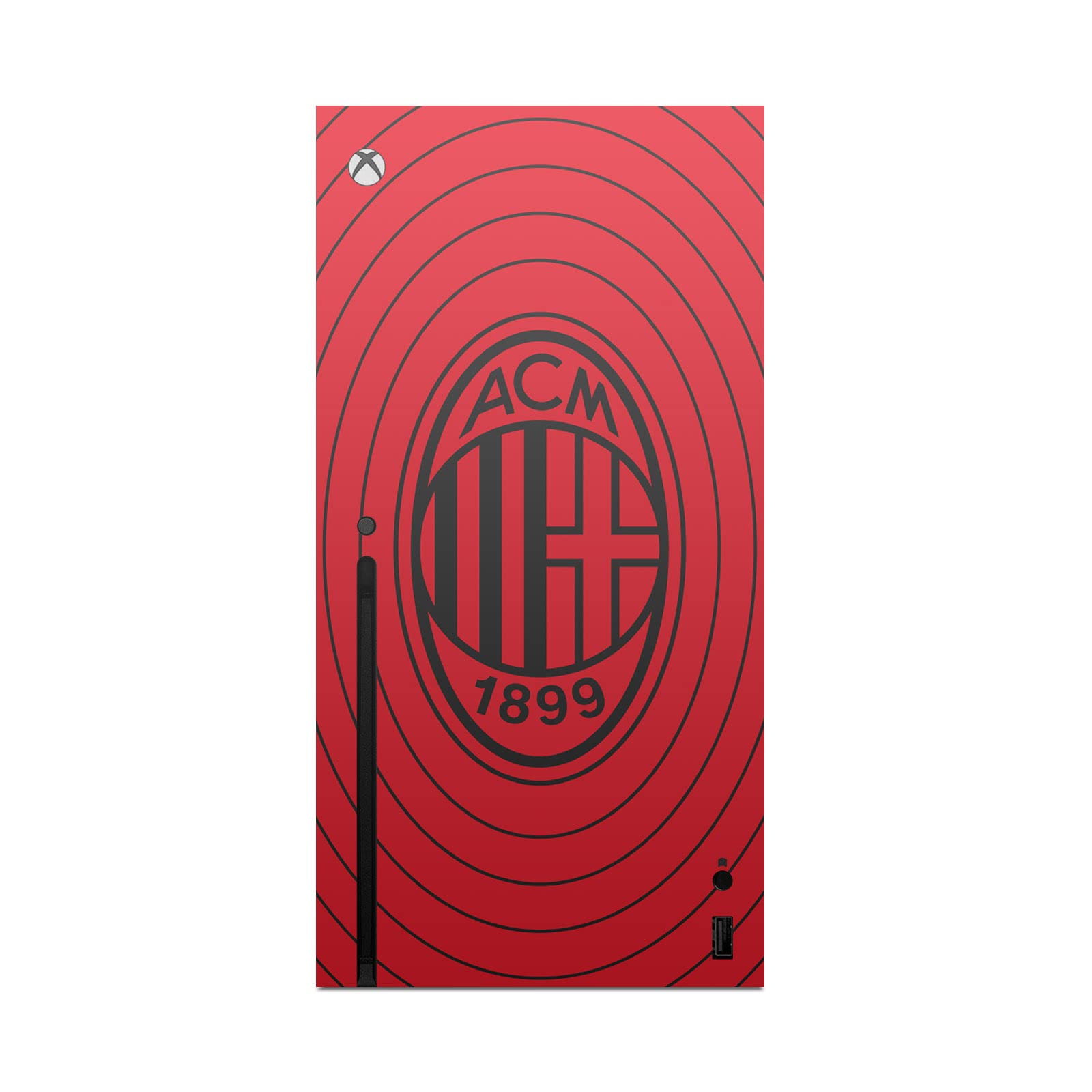 Head Case Designs sous Licence Officielle AC Milan Rouge Et Noir Art Vinyle Autocollant De Jeu Peau Autocollant Couverture Compatible avec Xbox Series X Console and Controller Bundle
