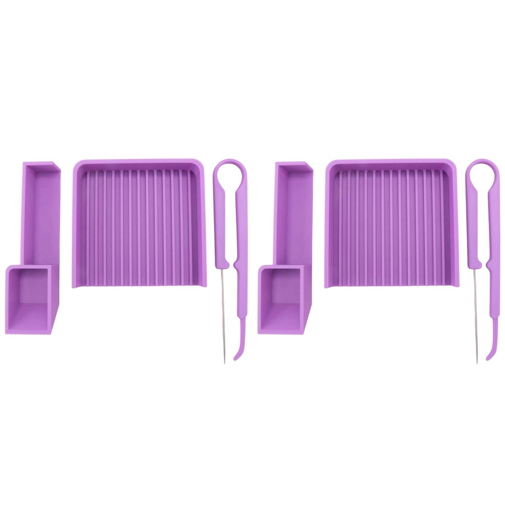 Hndhbfgrt 2X Fuse Bead Single Needle-Tweezer & Aligner Tray Set, 5mm Fuse Beads Kit, Fuse Tool for Crafting Jewelry Bracelet