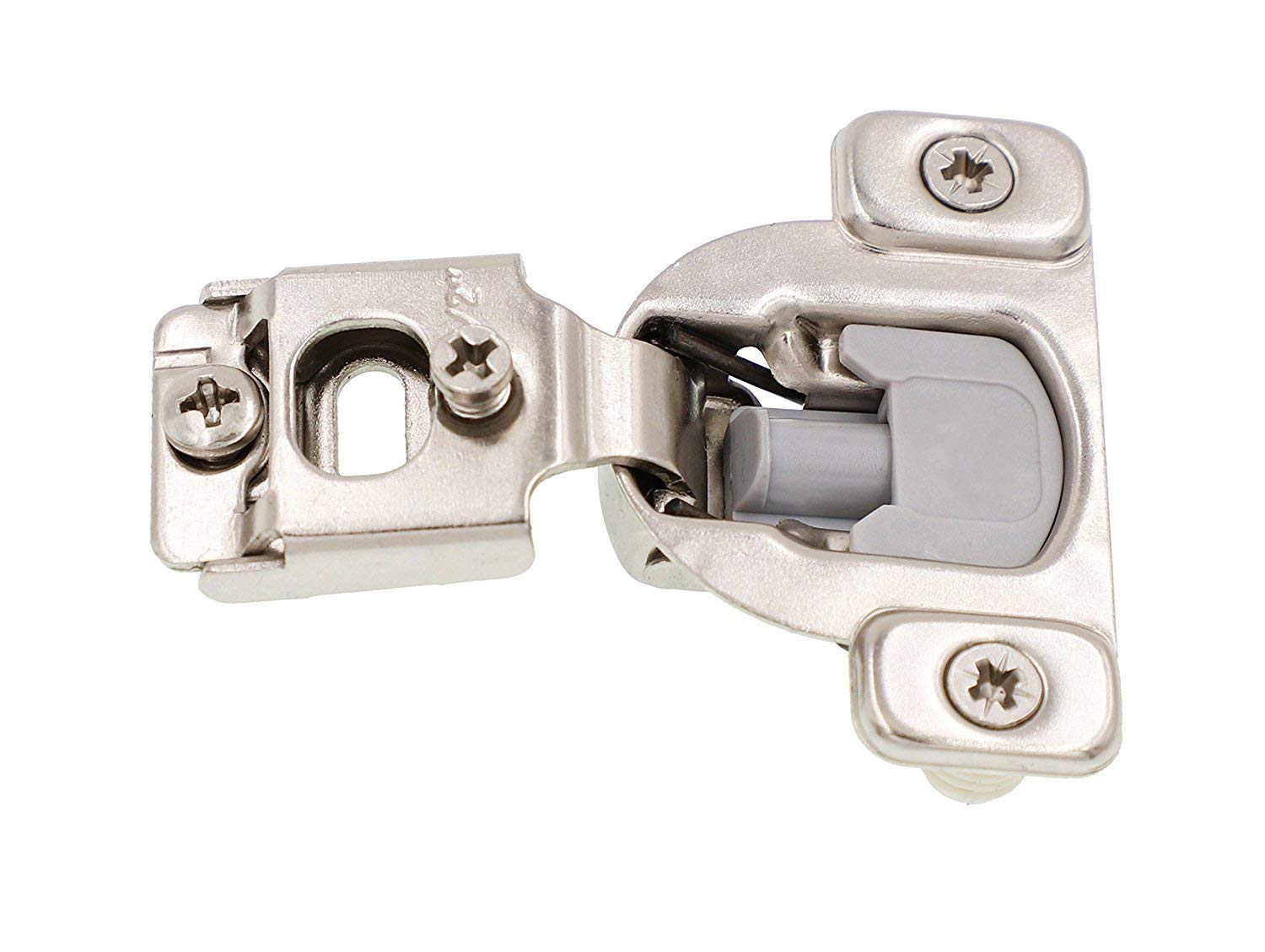 DecoBasicsFace Frame Cabinet Cupboard Door Hinges (10-Pack), ½ Inch Overlay. Quiet Soft Close Technology with Built-in Dampers. 3-Way Adjustability for Easy Installation. Heavy Duty Steel.