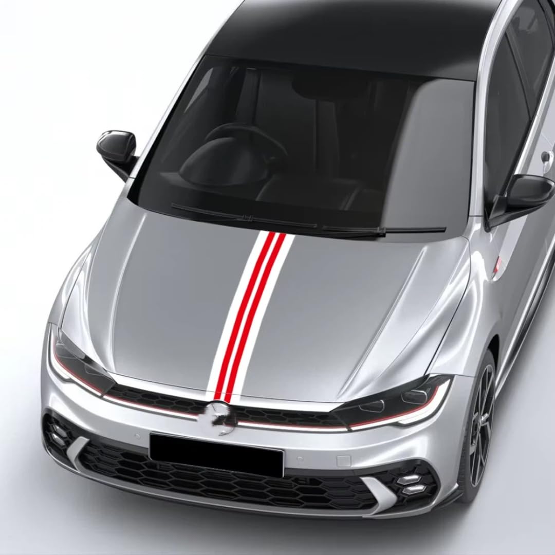 Auto-Aufkleber für VW Polo 6r 6c 9n2 9j GTI, Auto-Modifikation, Rennstil, Aufkleber, Motorhaube, Motorhaube, Aufkleber