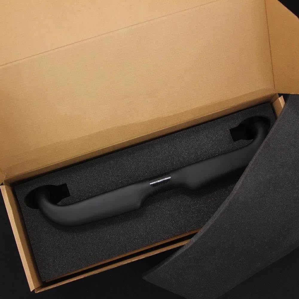 KWEZ Guidon de Route 360-420mm Noir Mat, routage Interne de vélo en Gravier, pièce de Cockpit