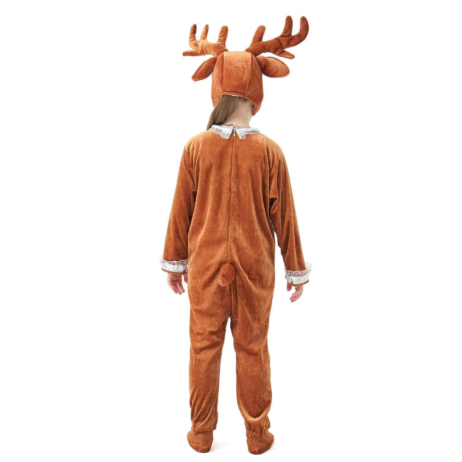 Generisch Kostium dziecięcy renifera, zwierzę, do gry filmowej, uroczy strój na wieczór kawalerski, przebranie cosplay, garderoba na święta, festiwale, występy