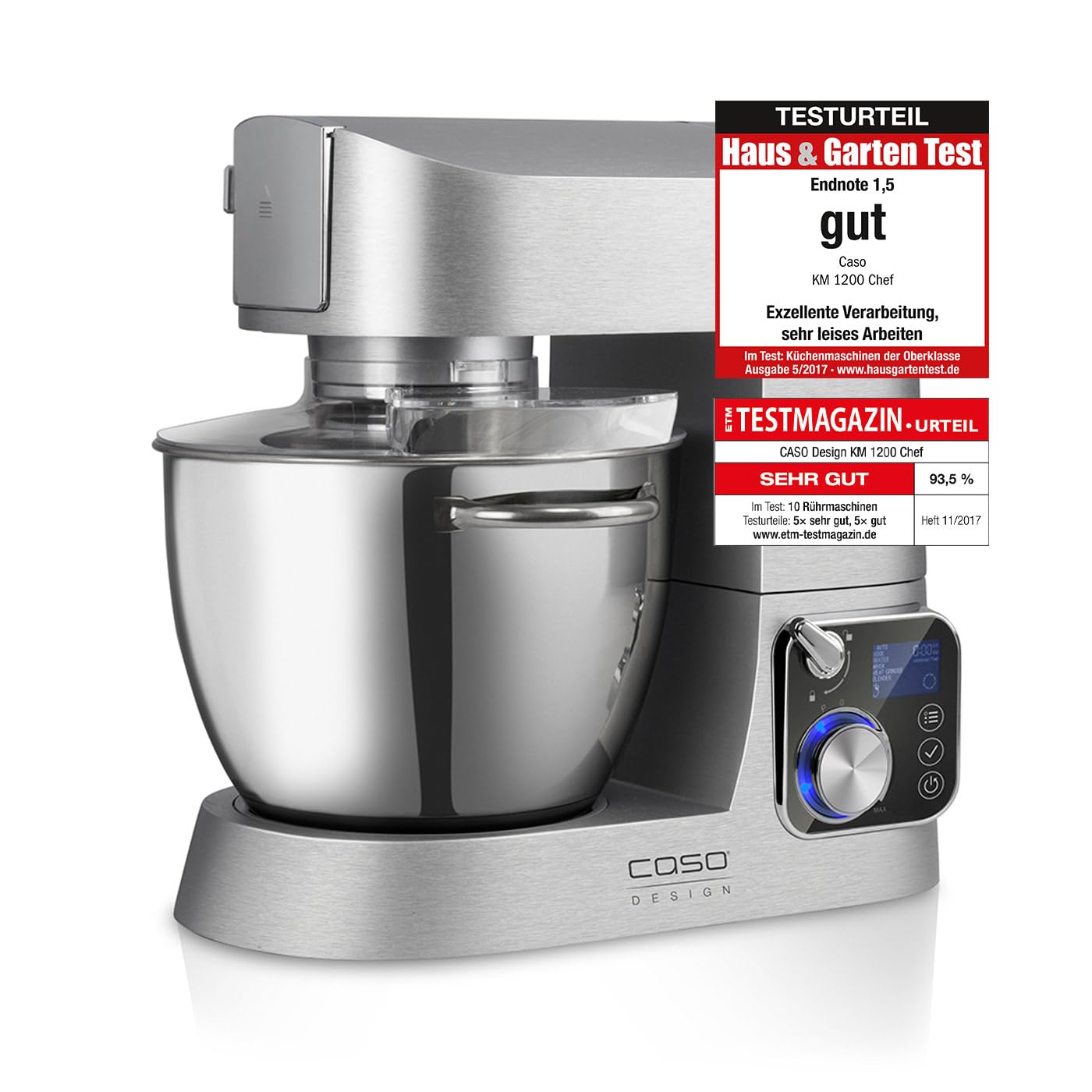Caso 3151 Robot de cuisine, 5,5 kg, 1200 W, acier inoxydable