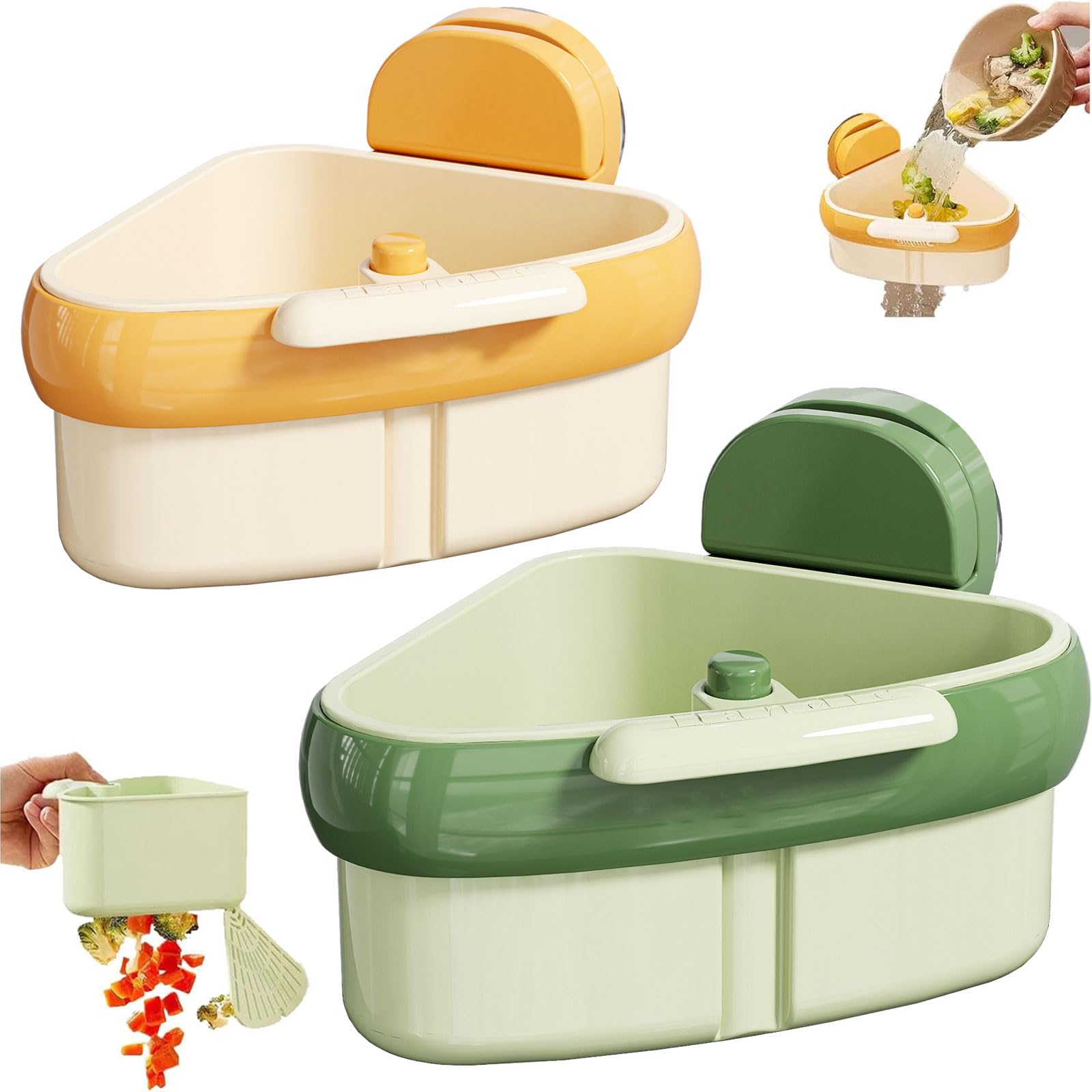 Cesta coladora de fregadero con vaciado rápido set de 2 filtros de cocina antiatascos