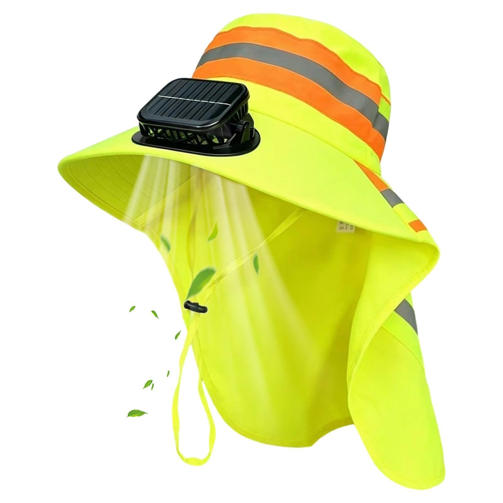 Cappello con ventilatore solare, protezione UV, traspirante, copricapo