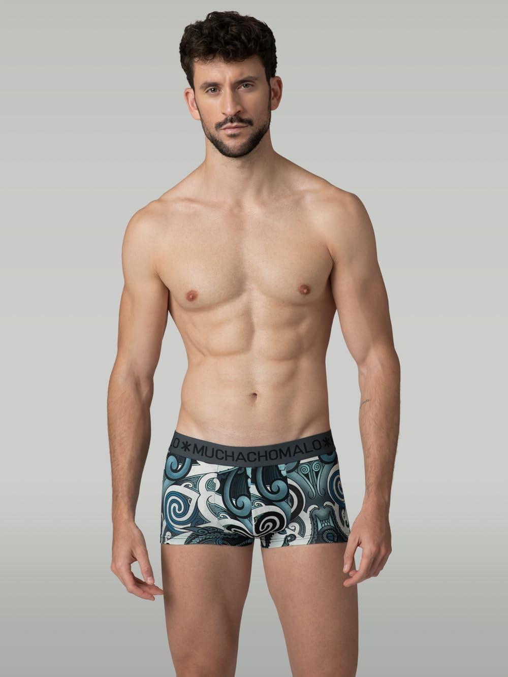 Muchachomalo Uomo Trunks 3-Pack, Fantasia, Cotone, Fascia Elastica