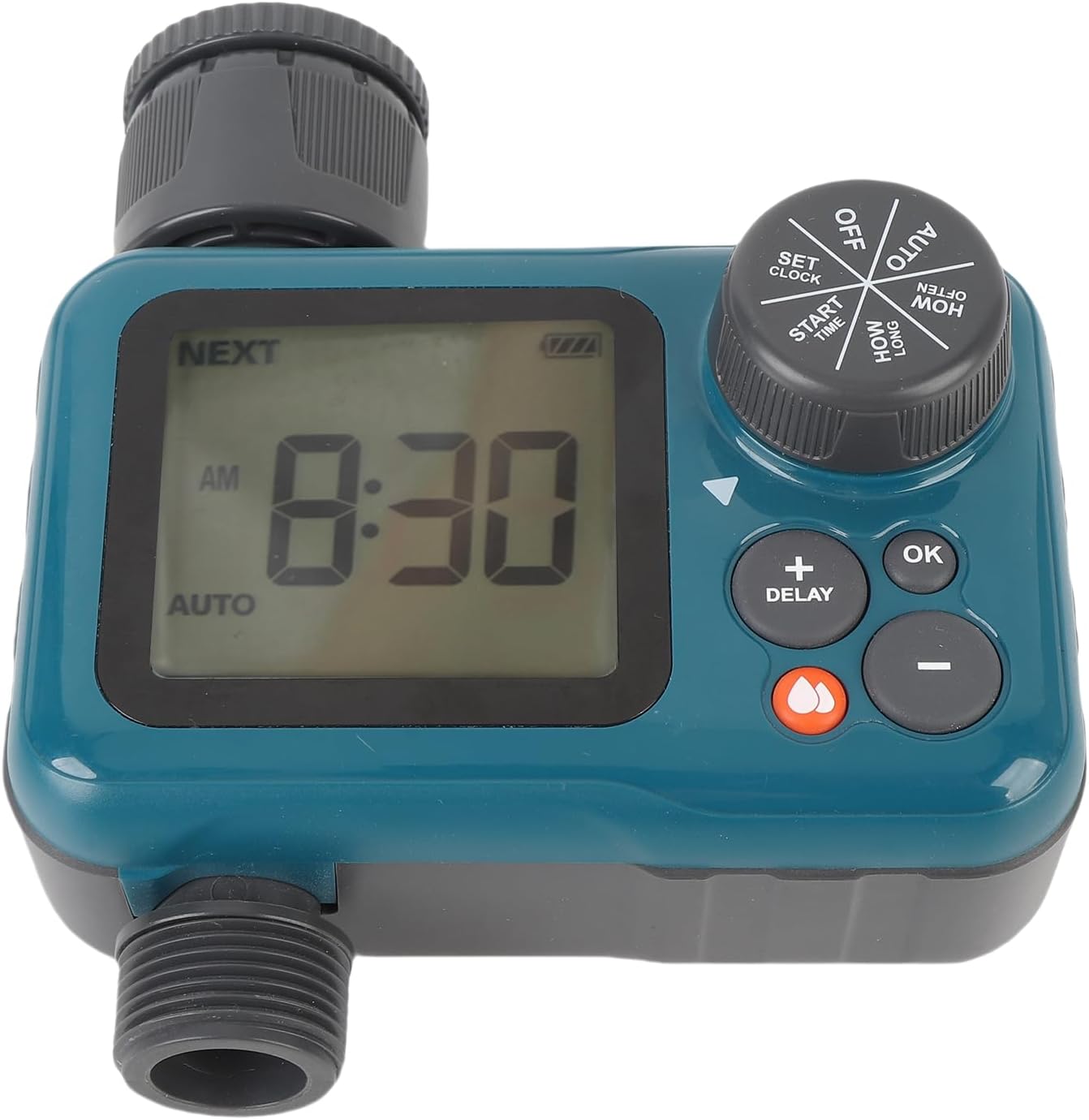 WALFRONT Auto Sprinkler Timer, 35L / Min Digital Irrigation Timer with Rain Delay, Automatic Manual Watering Timer Valve, Suitable for Garden Yard Lawn
