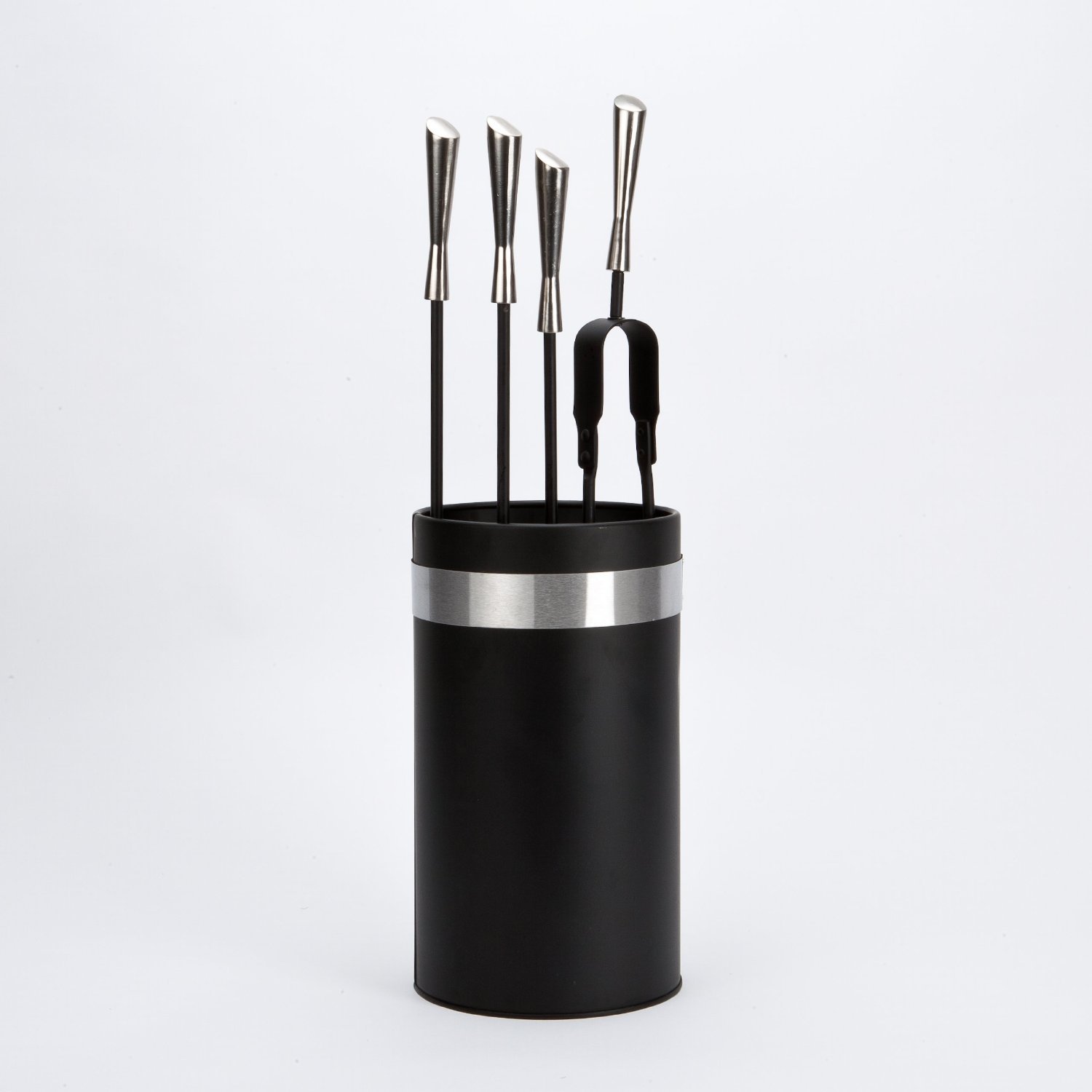 Fireside Companion Tool Set, Black/White, 5 Pieces