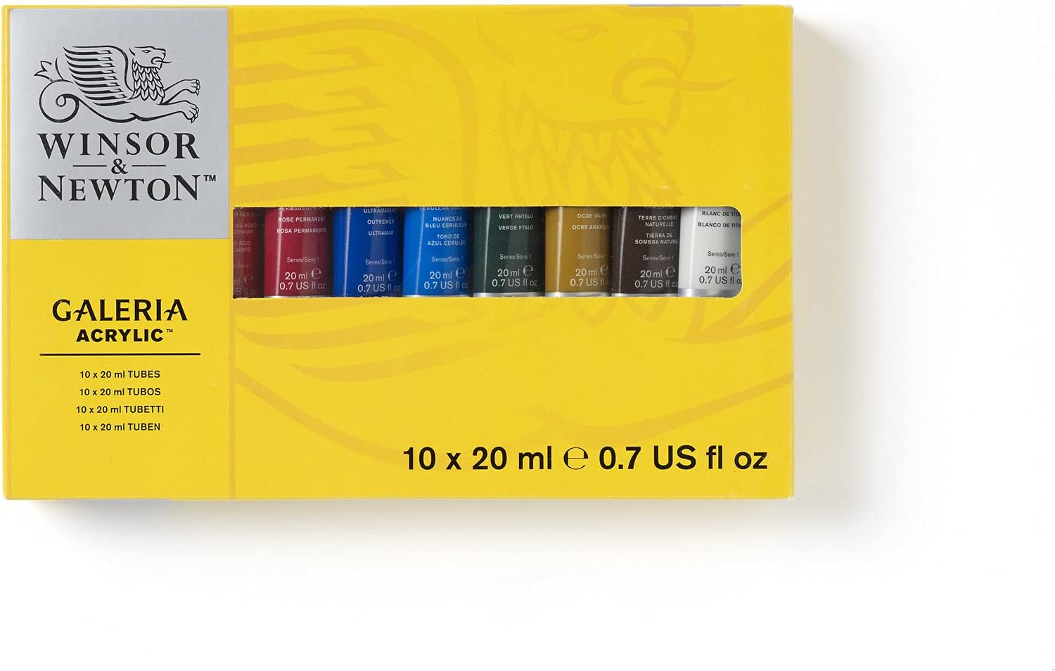 Winsor & Newton And 60-Milliliter Galeria Acrylic Paint 10 Tube Set 2190525
