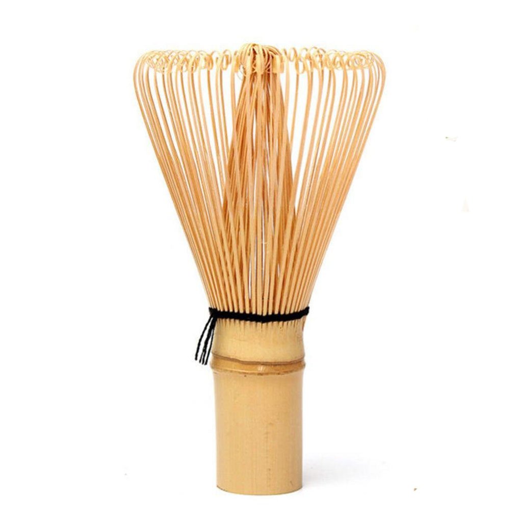 Mnixy Light Brown Bamboo Chasen Matcha Powder Whisk Tool 75-80Prongs Japanese Tea Ceremony Accessory
