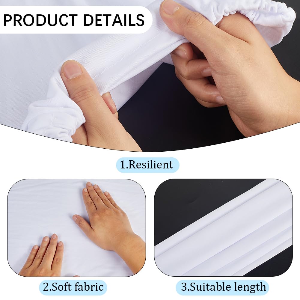 CREATCABIN 2 weiße Traversenabdeckung Für Hochzeiten Traversenabdeckung Passend 200x20cm Kastenrahmen Stretch Stoff Scrim Elastischer Stoff Nahtlose Integration Einfache Installation Ideal