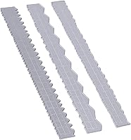 Vista 9 de 3 reglas irregulares, regla de rasgado de papel de acero al carbono, suministros para hacer tarjetas, troqueles de grabado en relieve para hacer