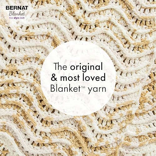 Image of Bernat Blanket Tie Dye-Ish Golden Rays Yarn - 2 Pack of 10.5oz /300g - Polyester - #6 Super Bulky - 220 Yards - Knitting & Crochet