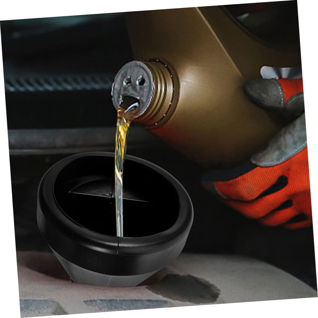 Embudo de Aceite con Filtro de Plástico, 2 Piezas para Coche y Moto | Boca Ancha, Diseño Portátil y Robusto, para Repostar, Cambiar y Transferir Líquido