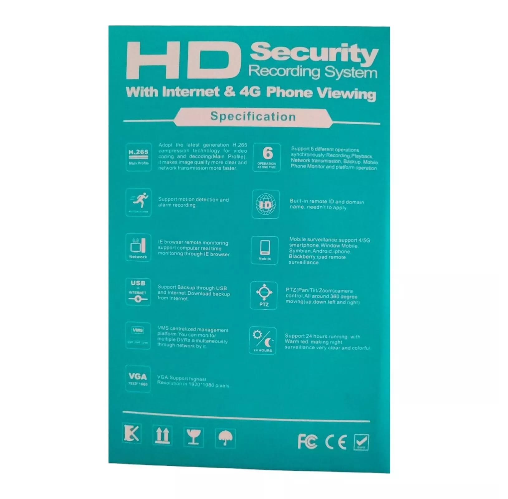 Kit Videosorveglianza Combo 8 telecamere PTZ WiFi Esterno, 8CH 5MP IP66 PTZ HD + NVR + Audio, con tecnologia 5G/2.4G, Telecamera Wi-Fi,Visione Notturna a Colori,Rilevamento Umano,Sirena Remoto Vista