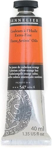 Sennelier Pintura al óleo color de artistas, 1.35 onzas líquidas (paquete de 1), tono naranja amarillo cadmio S4