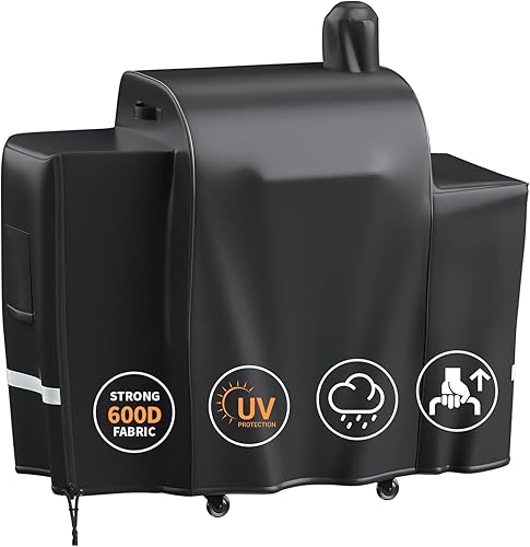 Miniatura 10 de Grisun Pit Boss Series II 600 - Cubierta para parrilla de pellets de madera PB600PS1, cubierta impermeable 600D para Pit Boss Lexington 500,