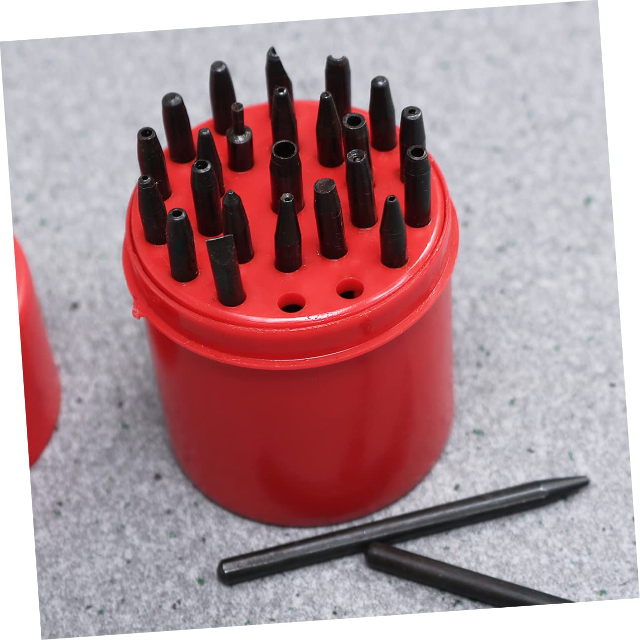 Mikikit 25pcs Tool Watchmaking Head Punch Watch Band Punching Hand Needle Presser Puller Staking