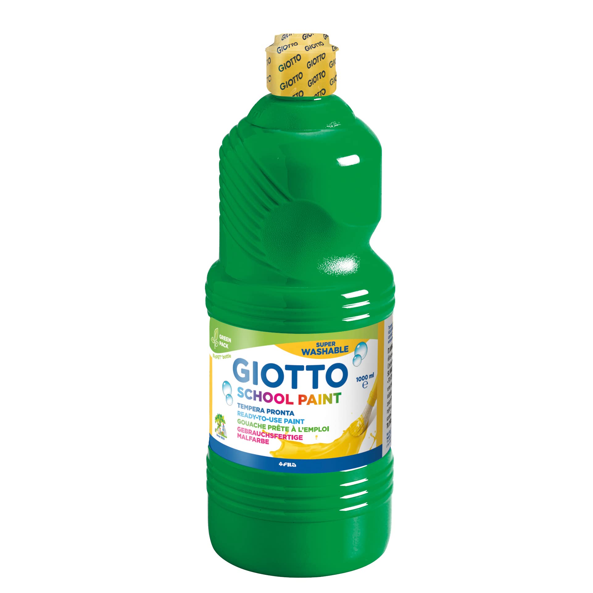Image secondaire de Giotto - 530900 - Assortiment de 6 flacons de 1 Litre de Gouache Lavable prête à l'emploi - pour école