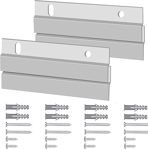 Perchero francés de 4 pulgadas 2 pares de clips de barra Z de aluminio kit de herramientas de soporte de montaje en pared entrelazado para colgar