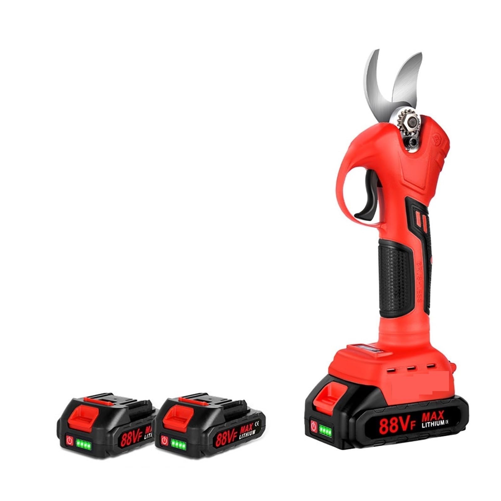 Sekatory Elektryczne 1500W bezszczotkowy sekator elektryczny 40mm 4 biegi przycinanie Bonsai gałęzie Cutter narzędzie do kształtowania krajobrazu akumulatora 18v(2 Battery Plug)