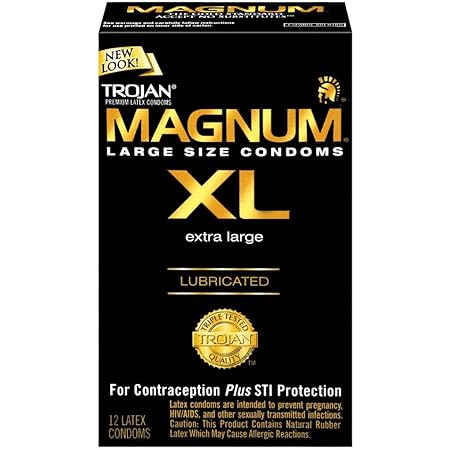 Amazon.com: Trojan Magnum XL Large Size Lubricated Condoms - 12 Count