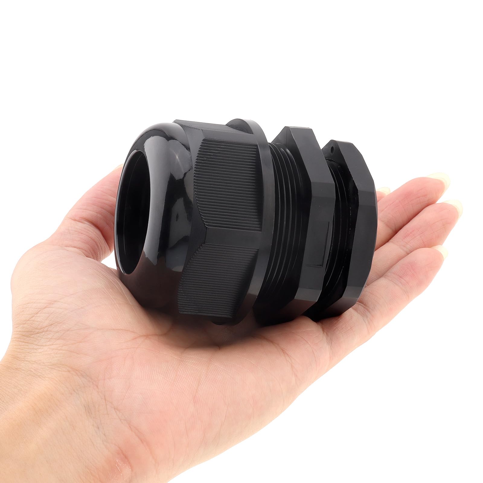 RTNLIT Prensaestopas NPT de 1-1/2 pulgadas, conectores de cable de alivio de tensión de plástico de nailon ajustable impermeable con juntas (paquete de 1)