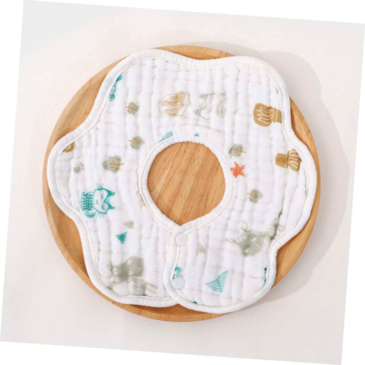 Abaodam 12pezzi Bavaglini Per Saliva Towel Cartoon Assorbente Morbidi e Traspiranti Per Bebè Design Casual Per e