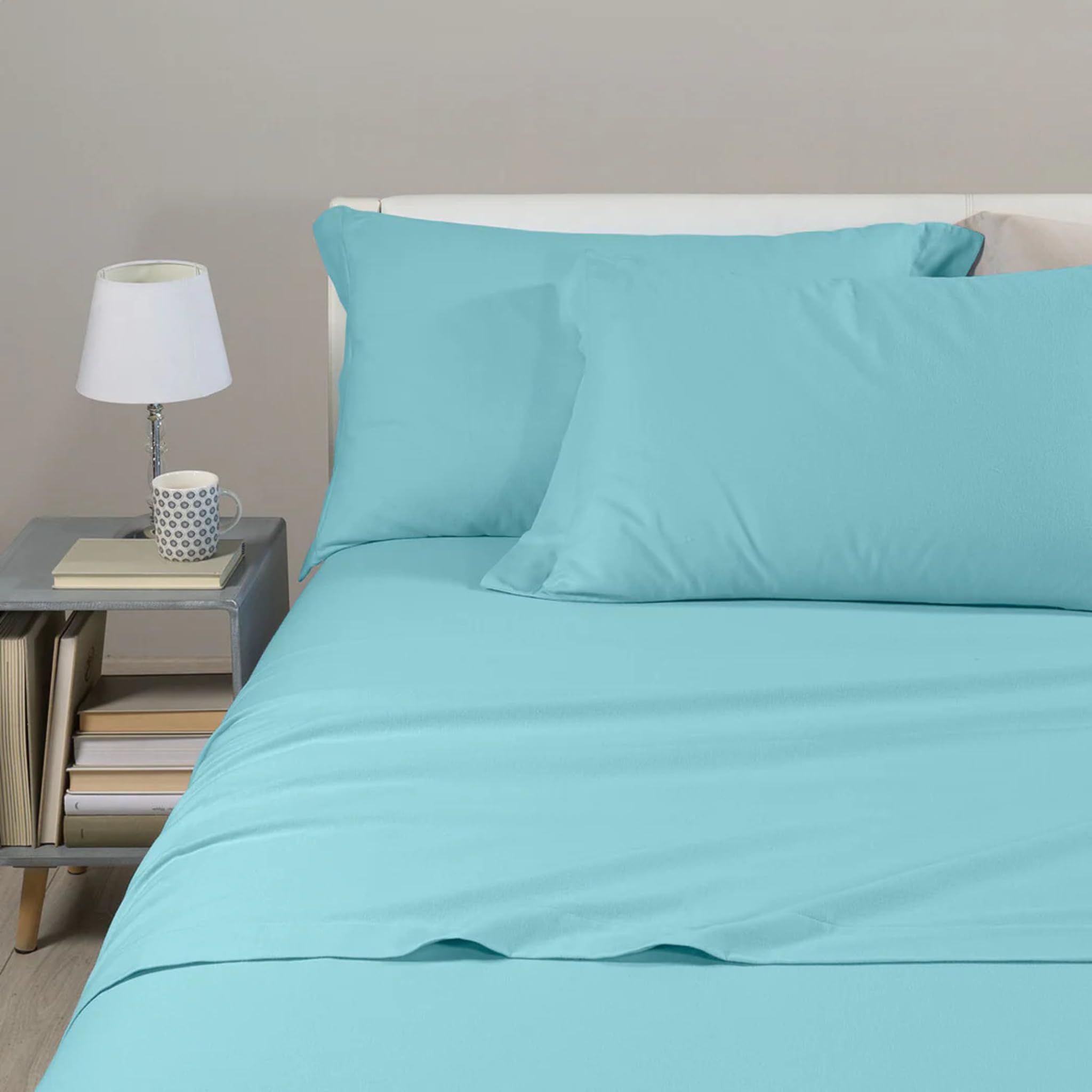 Parure de lit flanelle anis pour une chambre cocooning et lumineuse