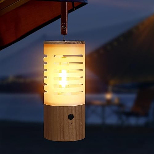 Miniatura 4 de Fafeicy Camping Lantern 2700K Warm Light Battery Operated Rechargeable Stepless Dimming LED Camping Light Portable for Hiking Home Travel Outdoor