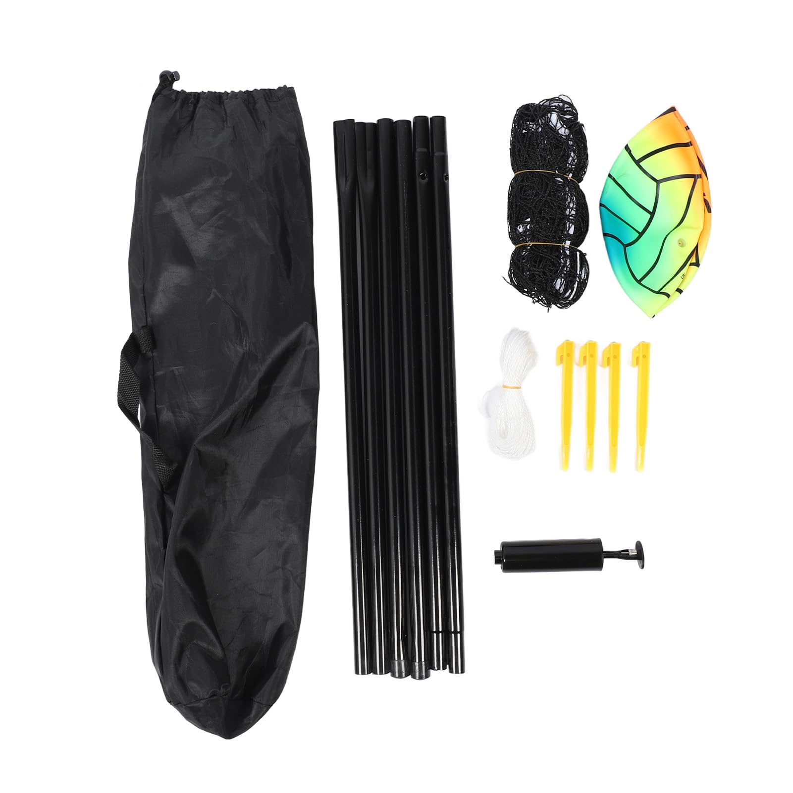 Bnineteenteam Portable Volleyball Set, Complete Volleyball Set, Portable Volleyball System with Equipment for Outdoor Beach Backyard