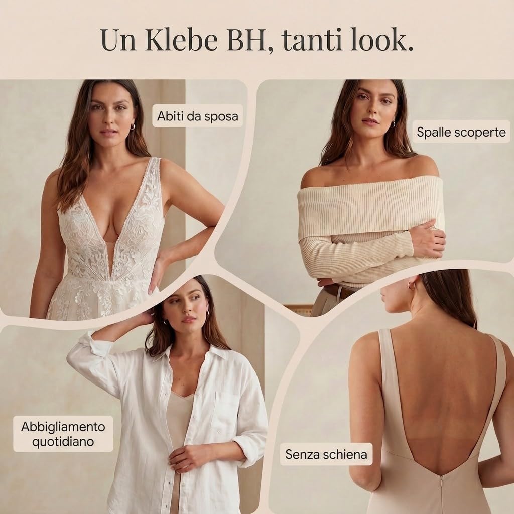 Reggiseno adesivo push up – l'originale – test 100 giorni – Premium Sticky Bra – Lavabile e riutilizzabile – Beige