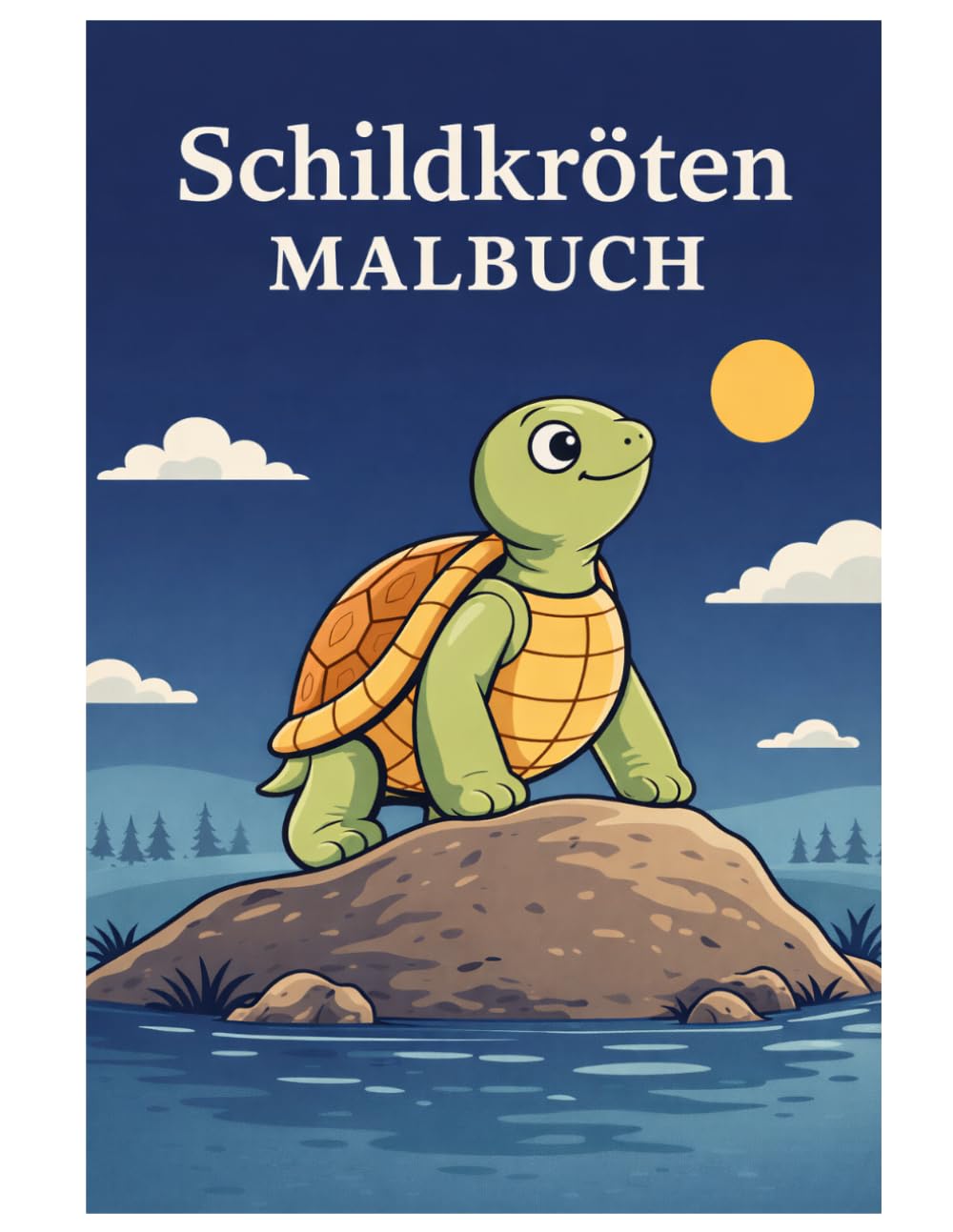 Schildkröten Malbuch: Niedliche Schildkröten Ausmalbilder für Kinder – Entspannendes Malbuch mit Meer- und Naturmotiven