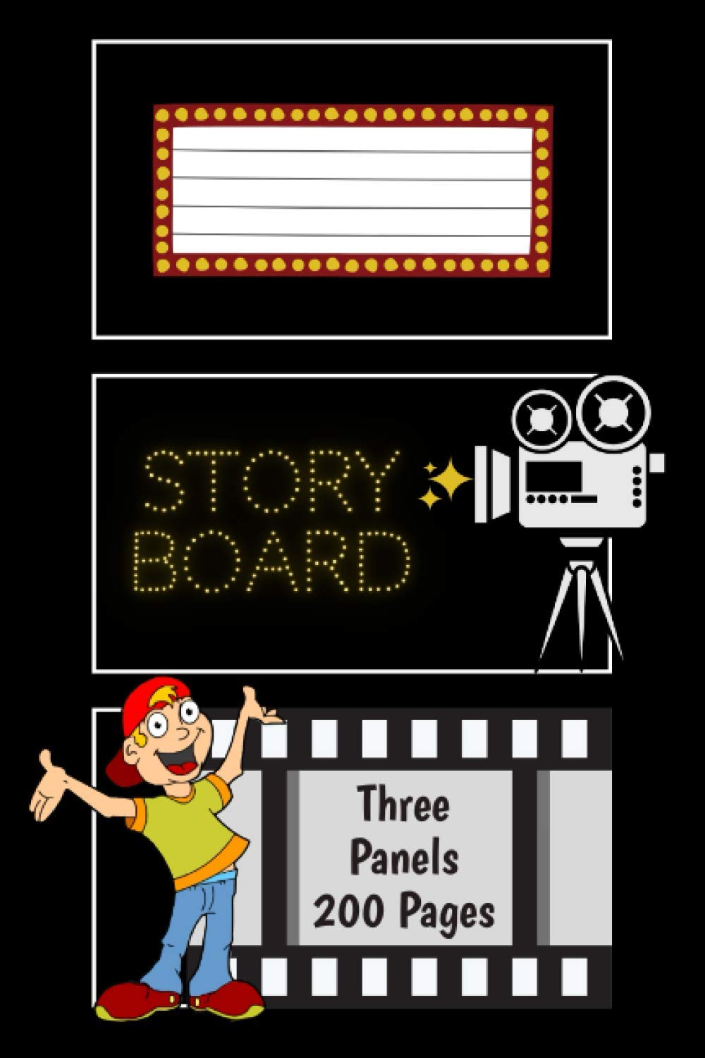 Storyboard Three Panels 200 Pages: Storyboarding | Creative Storytelling | Sketchbook
