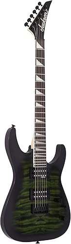 Miniatura 4 de Jackson Dinky Arch Top JS32Q DKA HT - Guitarra eléctrica, paquete de explosión verde transparente con cable, sintonizador, correa, púas y DVD