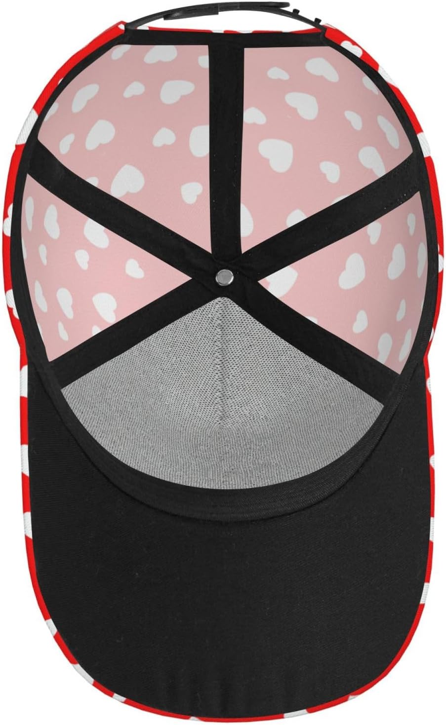 Valentine Heart Pattern Hats Women Men Valentines Day Baseball Cap Adjustable Snapback Hats for Men and Women - Image 7