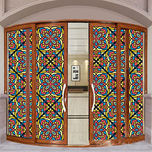 Image of CVANU Window Film Privacy Heat-UV Protection Self-Adhesive Window Glass Film Viny Sheet Multicolor Size(23inch X 200inch) C165