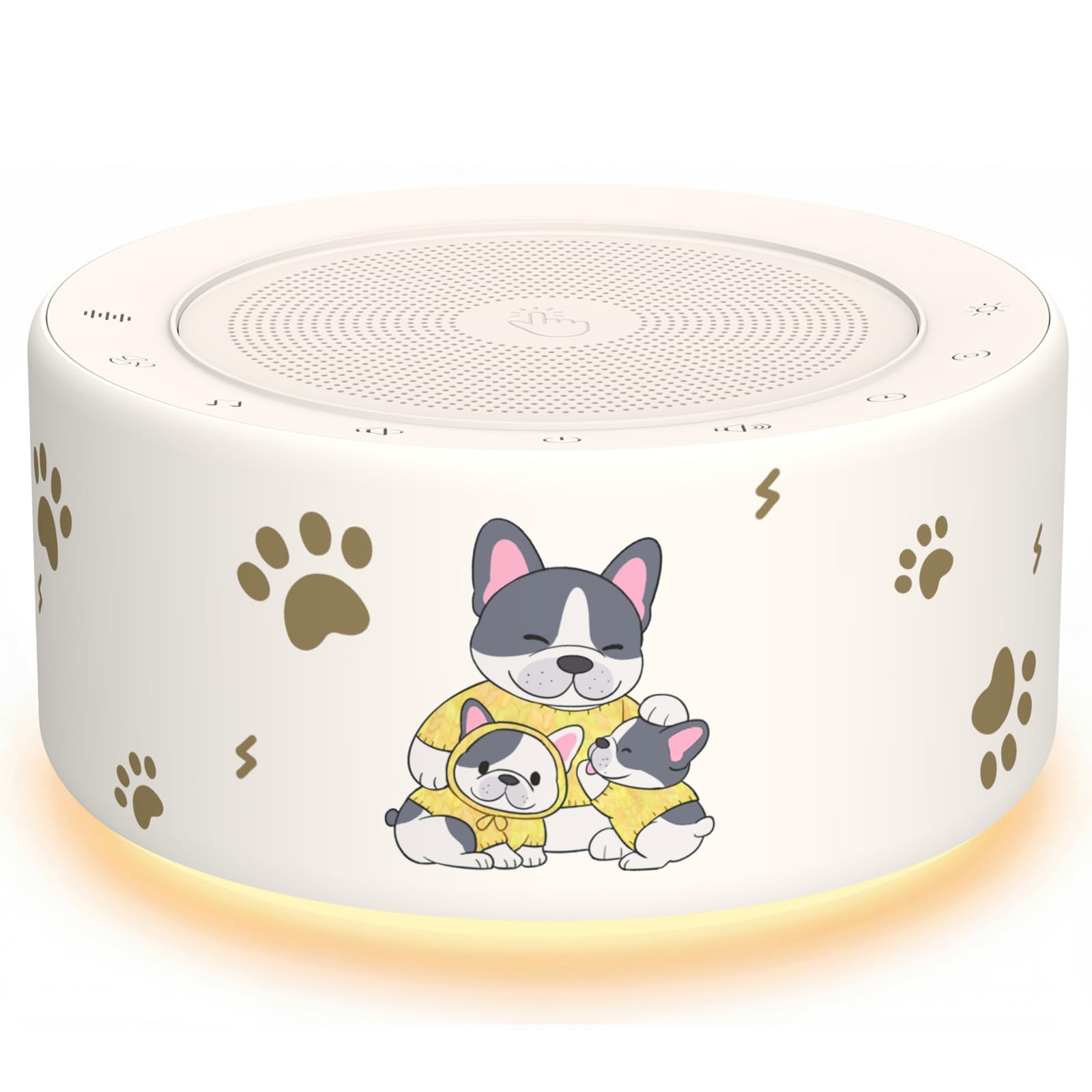 Kipcush White Noise Machine for Baby &amp; Adults, Sleep Sound Machine with 30 Soothing Sounds, 8-Color Night Light, Memory Function, White Noise for Sleeping, Nursery, Office, Travel, Relaxation