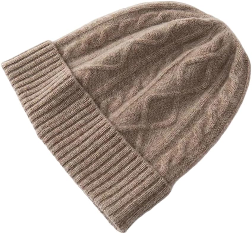 Women Australian Wool Knitted Textured Soft Warm Thicken Quality Beanie Cap Hats