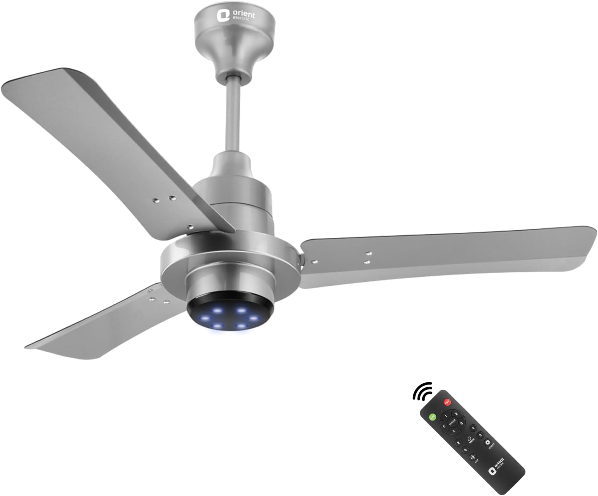Orient Electric I Tome Pro 900 mm BLDC Ceiling Fan with Remote | BEE 5-star rated Energy Saving Fan | 3-year warranty by Orient | (Space Grey)