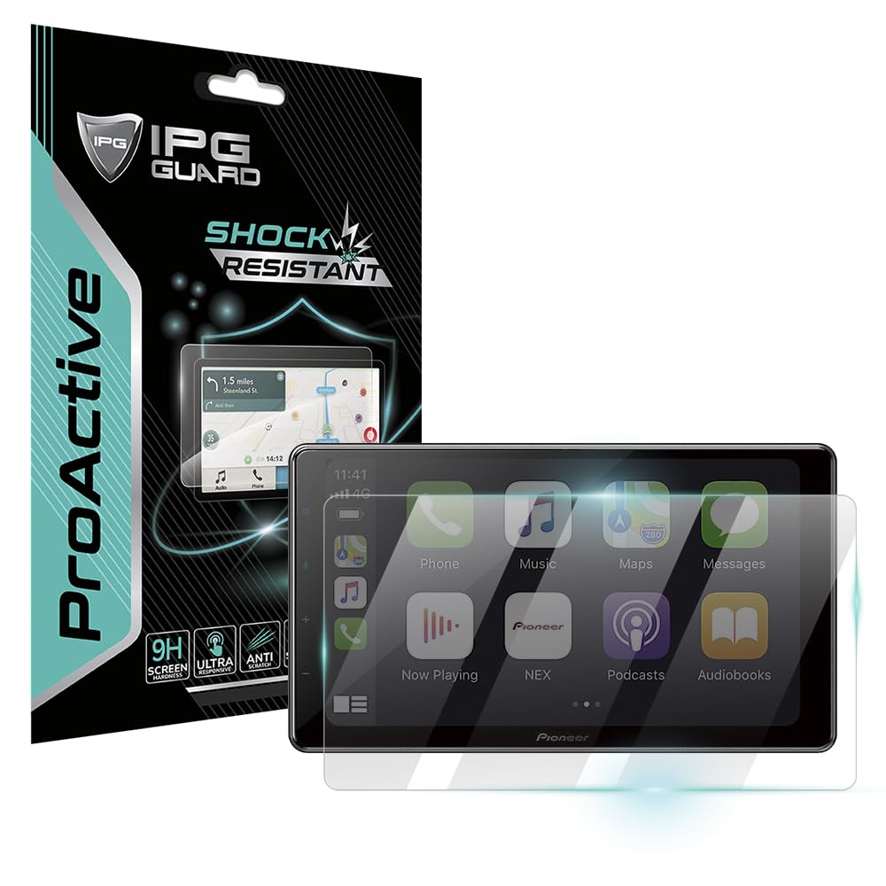 IPG ProActive for PIONEER DMH-WC6600NEX, DMH-WT7600NEX 9" 9H Hardness Screen Protector Smooth Glass Touch Ultra Responsive High Clarity Anti Scratch