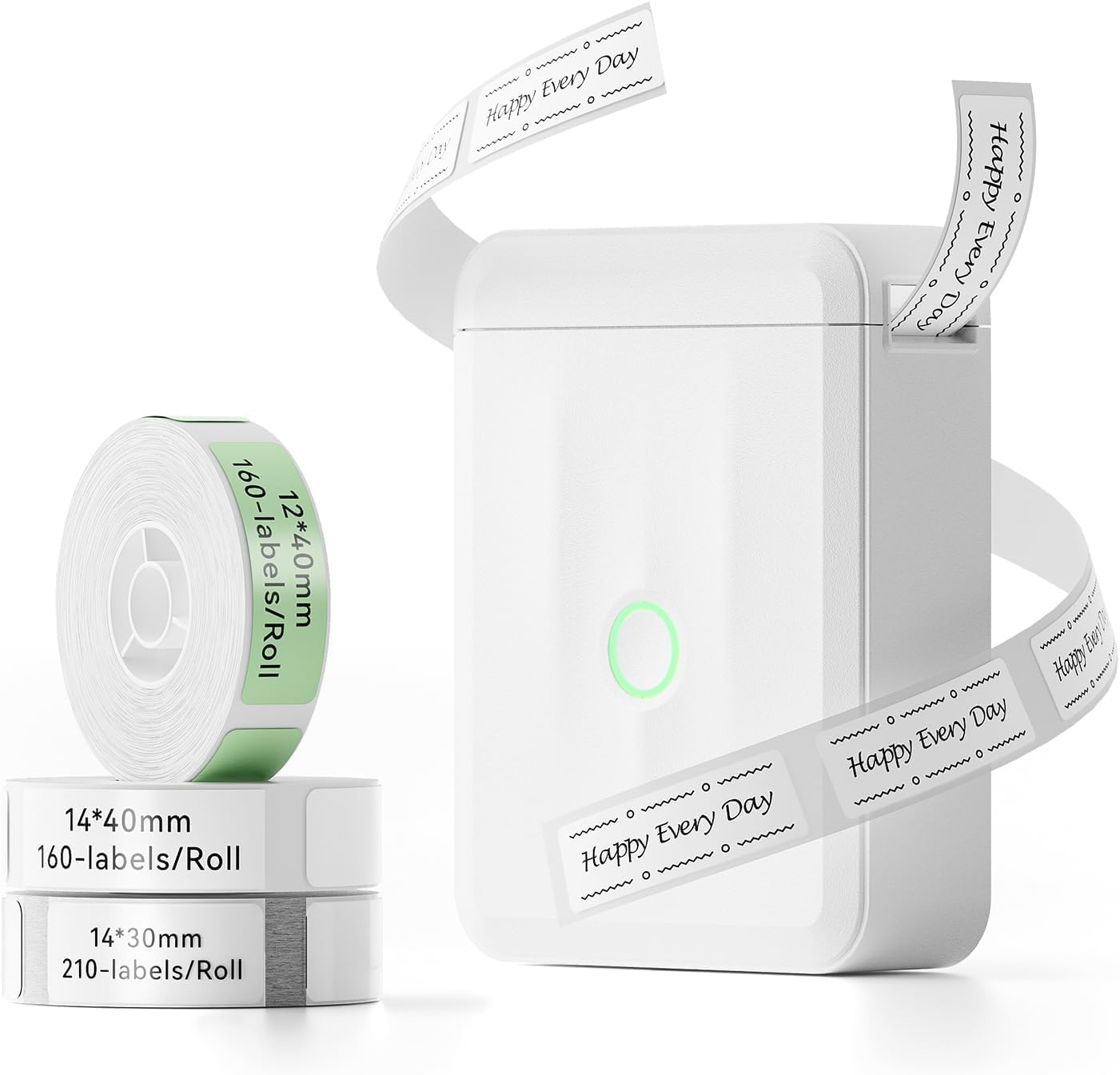 NIIMBOT D110 Mini Etichettatrice con 3 rotolo Etichette, Stampante di Etichette Bluetooth, App Versatile con 60+ Caratteri e Oltre 1000+ icone, per Organizzare Casa, Cucina, Scuola e Ufficio