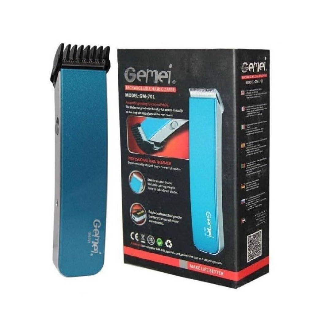 Trade Shop - Tagliacapelli Rasoio Barba Uomo Ricaricabile Regola Capelli Trimmer Geemy Gm-701