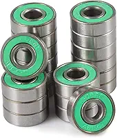 20 peças de rolamentos de esferas de skate 608 2RS rolamentos em miniatura de vedação dupla de borracha de aço carbono rolamentos de ranhura profunda para skate Longboard Roller Skate Fidget Spinner