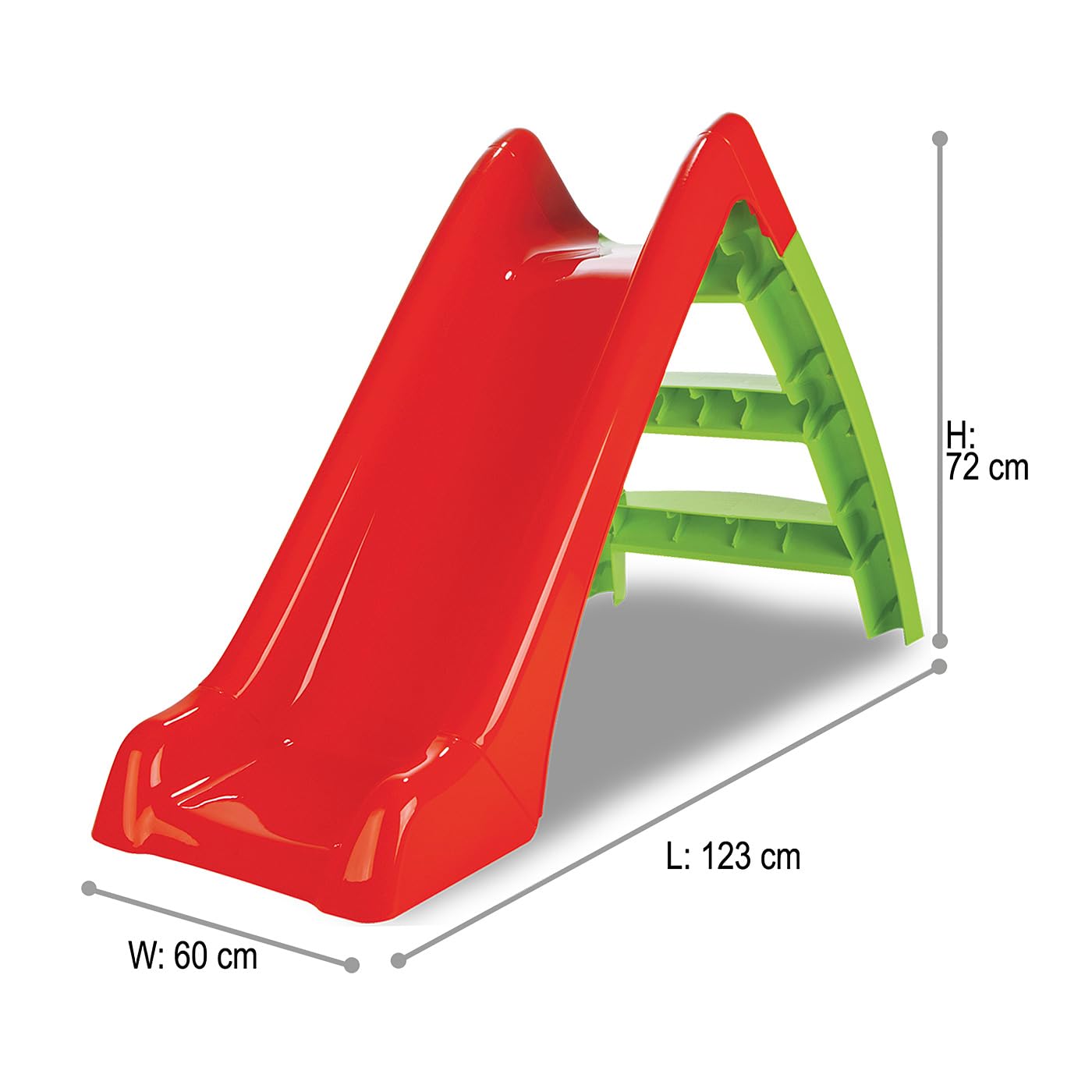 Jamara 460265 - Scivolo Happy Slide - Adatto per Interni ed Esterni, Rosso/Verde