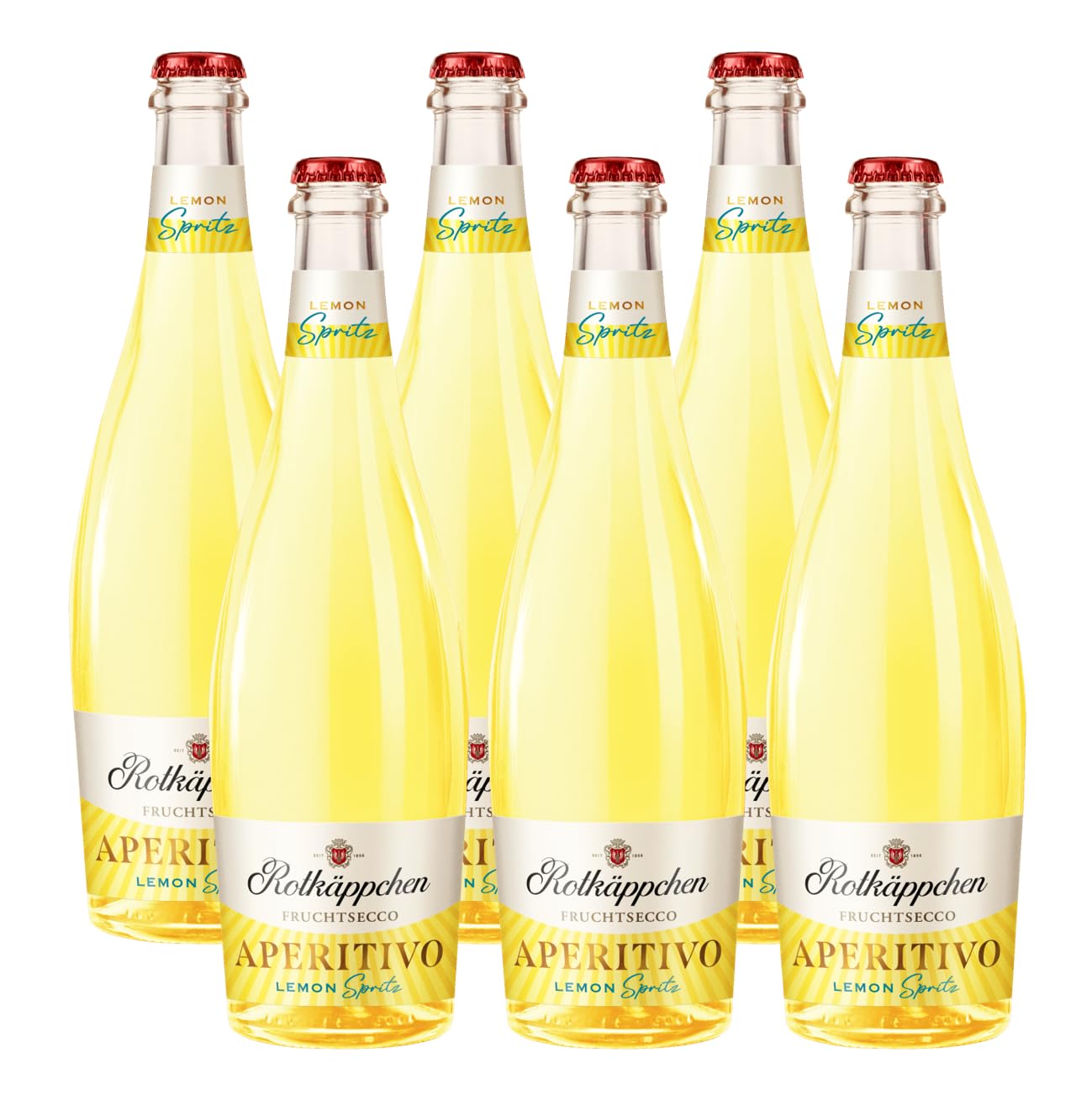 Rotkäppchen Fruchtsecco Aperitivo Lemon Spritz (6 x 0,75l) – Aromatisiertes weinhaltiges Getränk mit Zitronen‑ & Kräuternoten